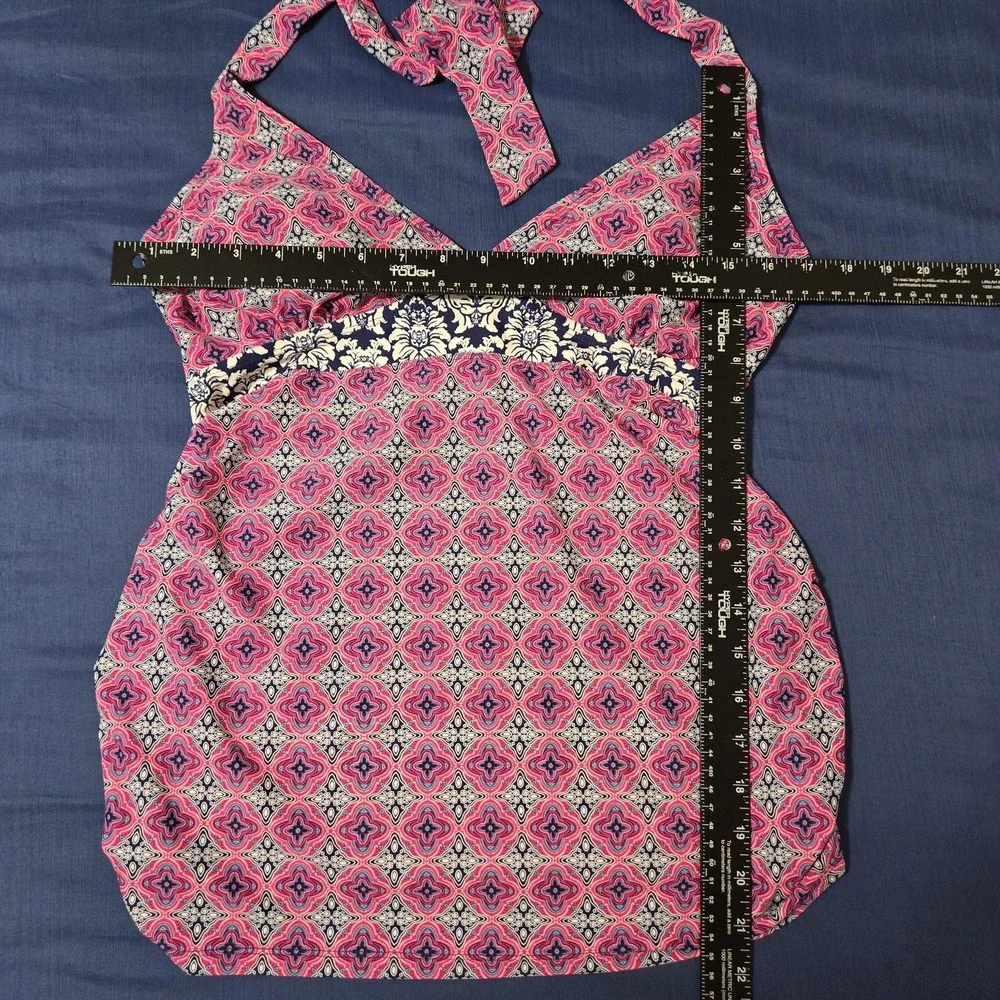 Beach Bump By Motherhood Maternity Tankini Top Womens‎ M Pink Halter Padded